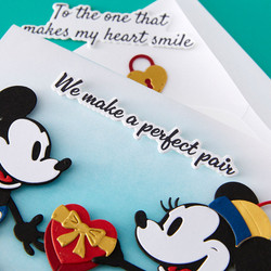 Spellbinders Press Plate Classic Mouse Love, Sentiments -levy + stanssi