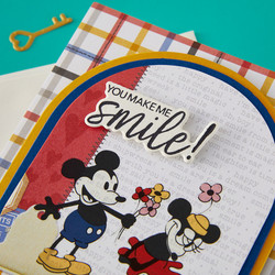 Spellbinders Press Plate Classic Mouse Love, Happy Sentiments -levy + stanssi