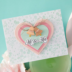 Spellbinders Press Plate Classic Mouse Wedding Sentiments -levy + stanssi