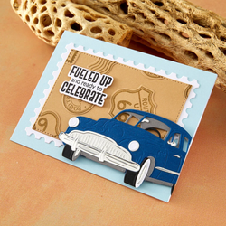 Spellbinders leima- ja stanssisetti Classic Road Legends, Road Trip Adventures Sentiments 
