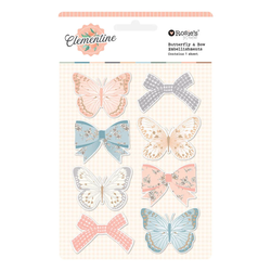 Spellbinders Rosie's Studio -tarrat Clementine, Butterfly & Bow