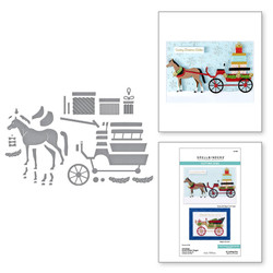 Spellbinders stanssi Country Christmas, Christmas Horse-Drawn Wagon