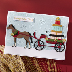 Spellbinders stanssi Country Christmas, Christmas Horse-Drawn Wagon