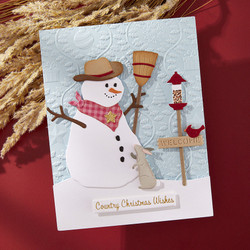 Spellbinders stanssi Country Christmas, Country Snowman