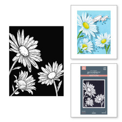 Spellbinders Press Plate Daisy Trio -levy