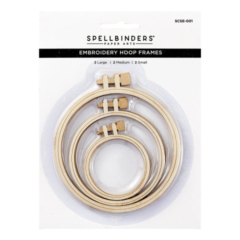 Spellbinders Embroidery Hoop Frames -kehykset, 6 kpl