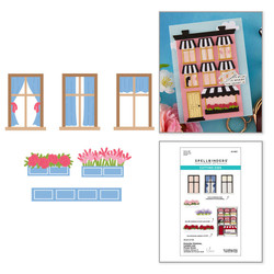 Spellbinders stanssi Everyday Windows, Curtains, Flower Boxes by Yana Smakula