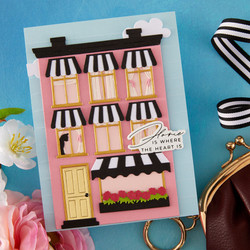 Spellbinders stanssi Everyday Windows, Curtains, Flower Boxes by Yana Smakula