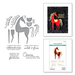 Spellbinders leima- ja stanssisetti Good Fortune Horse
