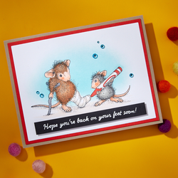 Spellbinders House-Mouse leimasin Healing Thoughts