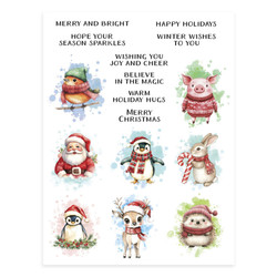 Spellbinders Simply Made Rub-Ons siirtokuvat Holiday Magic