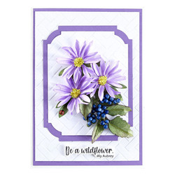 Spellbinders stanssi Lavender Mountain Daisy