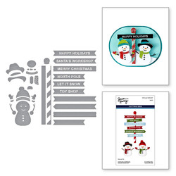 Spellbinders Simon Hurley stanssi North Pole Friends, North Pole Sentiments