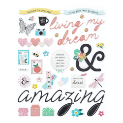 Spellbinders Rosie's Studio Puffy -tarrat Hello It's Me