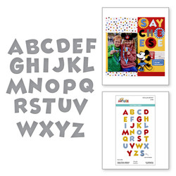 Spellbinders stanssi Say Cheese Classic Mouse, Alphabet