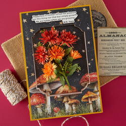 Spellbinders stanssi Serenity Garden, Flower & Ladybugs