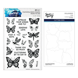 Spellbinders Simon Hurley leima- ja stanssisetti Blooming Butterflies