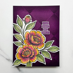 Spellbinders Simon Hurley leima- ja stanssisetti Sketched Peonies
