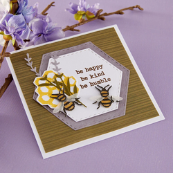 Spellbinders stanssi Simple Vintage Lavender Fields, Hexagons
