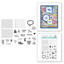 Spellbinders leimasin Speech Bubbles Sentiments