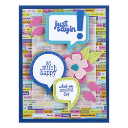 Spellbinders leimasin Speech Bubbles Sentiments