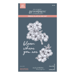 Spellbinders Press Plate Cherry Blossoms -levy
