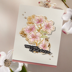Spellbinders Press Plate Cherry Blossoms -levy
