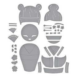 Spellbinders stanssi Kokeshi Dolls