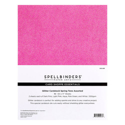 Spellbinders Glitter Cardstock -pakkaus, Spring
