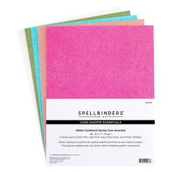 Spellbinders Glitter Cardstock -pakkaus, Spring
