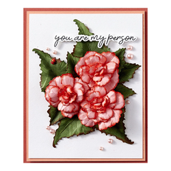 Spellbinders stanssi Begonia and Ladybugs
