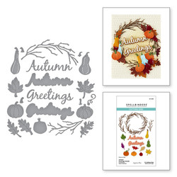 Spellbinders stanssi Autumn Greetings Wreath