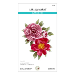 Spellbinders stanssi Double & Single Peonies