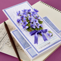 Spellbinders stanssi Wild Violet and Ladybugs
