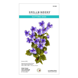 Spellbinders stanssi Wild Violet and Ladybugs