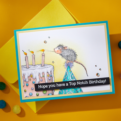 Spellbinders House-Mouse leimasin Top Notch Birthday
