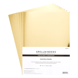 Spellbinders Treasured Cardstock -peilikartonki, sävy Gold Mirror Metallic
