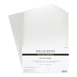 Spellbinders Treasured Cardstock -peilikartonki, sävy Silver Mirror Metallic