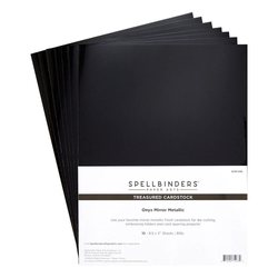 Spellbinders Treasured Cardstock -peilikartonki, sävy Onyx Mirror Metallic