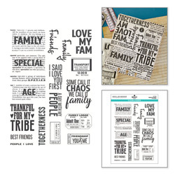 Spellbinders leimasin Turn the Page, Family & Friends