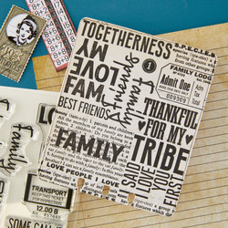 Spellbinders leimasin Turn the Page, Family & Friends
