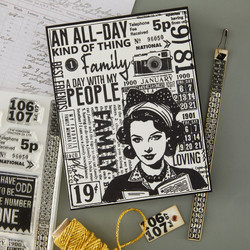 Spellbinders leimasin Turn the Page, Keepsake Numbers