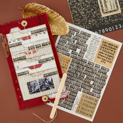 Spellbinders Turn the Page Rub-Ons siirtokuvat Noted Details