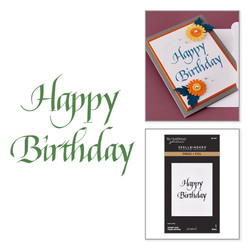 Spellbinders Press Plate Happy Birthday -levy