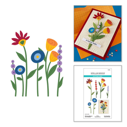 Spellbinders stanssi Whimsical Village, Blooms