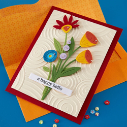 Spellbinders stanssi Whimsical Village, Blooms