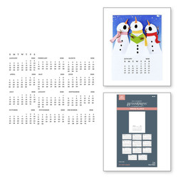 Spellbinders Press Plate Wonderland, DIY 2026 Calendar -levy