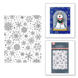 Spellbinders Press Plate Wonderland, Snowfall Shimmer -levy