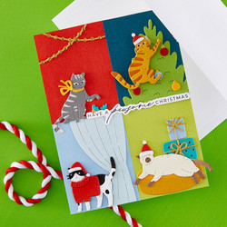 Spellbinders stanssi Christmas Cats