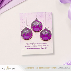 Altenew Holiday Adornments -leima- ja stanssisetti